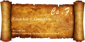 Csurka Fiametta névjegykártya